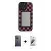 MARSİLYAN™- iPhone 13 Pro Max Kılıf Odak Klasik Serisi - Siyah Bilvis 3D Mat Cam Ekran Koruyucu + Neon Fosforlu Kamera Lens - YL
