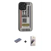 MARSİLYAN™- iPhone 13 Pro Max Kılıf Odak Klasik Serisi - Siyah Bilvis 3D Mat Cam Ekran Koruyucu + Renkli Kamera Lens Koruma Cam - PE