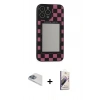 MARSİLYAN™- iPhone 13 Pro Max Kılıf Odak Klasik Serisi - Siyah Bilvis 3D Mat Cam Ekran Koruyucu + Pers Alüminyum Kamera Lens - SABE