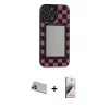 MARSİLYAN™- iPhone 13 Pro Max Kılıf Odak Klasik Serisi - Siyah Bilvis 3D Mat Cam Ekran Koruyucu + Rainbow Kamera Lens Koruma Cam - MR