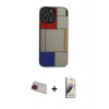 MARSİLYAN™- iPhone 13 Pro Max Kılıf Odak Klasik Serisi - Siyah Bilvis 3D Mat Cam Ekran Koruyucu + Rainbow Kamera Lens Koruma Cam - KI