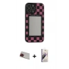 MARSİLYAN™- iPhone 13 Pro Max Kılıf Odak Klasik Serisi - Siyah Bilvis 3D Mat Cam Ekran Koruyucu + Rainbow Kamera Lens Koruma Cam - KI