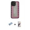 MARSİLYAN™- iPhone 13 Pro Max Kılıf Odak Klasik Serisi - Siyah Bilvis 3D Mat Cam Ekran Koruyucu + Shine Kamera Lens Koruma Cam - MI