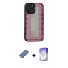 MARSİLYAN™- iPhone 13 Pro Max Kılıf Odak Klasik Serisi - Siyah Bilvis 5in1 3D Magic Cam Ekran Koruyucu + Açık Yeşil Metal Kamera Lens Koruma Cam