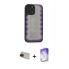 MARSİLYAN™- iPhone 13 Pro Max Kılıf Odak Klasik Serisi - Siyah Bilvis 5in1 3D Magic Cam Ekran Koruyucu + Rainbow Kamera Lens Koruma Cam - KI