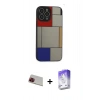 MARSİLYAN™- iPhone 13 Pro Max Kılıf Odak Klasik Serisi - Siyah Bilvis 5in1 3D Magic Cam Ekran Koruyucu + Rainbow Kamera Lens Koruma Cam - KI