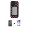 MARSİLYAN™- iPhone 13 Pro Max Kılıf Odak Klasik Serisi - Siyah Bilvis 5in1 3D Magic Cam Ekran Koruyucu + Neon Fosforlu Kamera Lens - MI