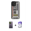 MARSİLYAN™- iPhone 13 Pro Max Kılıf Odak Klasik Serisi - Siyah Bilvis 5in1 3D Magic Cam Ekran Koruyucu + Neon Fosforlu Kamera Lens - YL
