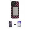 MARSİLYAN™- iPhone 13 Pro Max Kılıf Odak Klasik Serisi - Siyah Bilvis 5in1 3D Magic Cam Ekran Koruyucu + Neon Fosforlu Kamera Lens - BZ