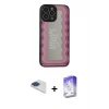 MARSİLYAN™- iPhone 13 Pro Max Kılıf Odak Klasik Serisi - Siyah Bilvis 5in1 3D Magic Cam Ekran Koruyucu + Pers Alüminyum Kamera Lens - LT