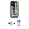 MARSİLYAN™- iPhone 13 Pro Max Kılıf Odak Klasik Serisi - Siyah Bilvis 5in1 3D Magic Cam Ekran Koruyucu + Rainbow Kamera Lens Koruma Cam - BZ