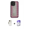 MARSİLYAN™- iPhone 13 Pro Max Kılıf Odak Klasik Serisi - Siyah Bilvis 5in1 3D Magic Cam Ekran Koruyucu + Shine Kamera Lens - GD