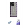 MARSİLYAN™- iPhone 13 Pro Max Kılıf Odak Klasik Serisi - Siyah Bilvis 5in1 5D Magic Hayalet Cam Ekran Koruyucu + Shine Kamera Lens Koruma Cam - MI