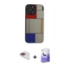 MARSİLYAN™- iPhone 13 Pro Max Kılıf Odak Klasik Serisi - Siyah Bilvis 5in1 5D Magic Hayalet Cam Ekran Koruyucu + Pers Alüminyum Kamera Lens - GI