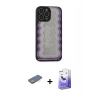 MARSİLYAN™- iPhone 13 Pro Max Kılıf Odak Klasik Serisi - Siyah Bilvis 5in1 5D Magic Hayalet Cam Ekran Koruyucu + Renkli Kamera Lens Koruma Cam - YL