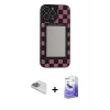 MARSİLYAN™- iPhone 13 Pro Max Kılıf Odak Klasik Serisi - Siyah Bilvis 5in1 5D Magic Hayalet Cam Ekran Koruyucu + Pers Alüminyum Kamera Lens - SABE