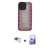 MARSİLYAN™- iPhone 13 Pro Max Kılıf Odak Klasik Serisi - Siyah Bilvis 5in1 5D Magic Hayalet Cam Ekran Koruyucu + Pers Alüminyum Kamera Lens - KI
