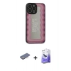 MARSİLYAN™- iPhone 13 Pro Max Kılıf Odak Klasik Serisi - Siyah Bilvis 5in1 5D Magic Hayalet Cam Ekran Koruyucu + Renkli Kamera Lens Koruma Cam - MI