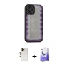 MARSİLYAN™- iPhone 13 Pro Max Kılıf Odak Klasik Serisi - Siyah Bilvis 5in1 5D Magic Hayalet Cam Ekran Koruyucu + Shine Kamera Lens - GD