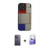 MARSİLYAN™- iPhone 13 Pro Max Kılıf Odak Klasik Serisi - Siyah Bilvis 5in1 5D Magic Hayalet Cam Ekran Koruyucu + Neon Fosforlu Kamera Lens - BZ