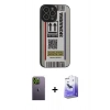 MARSİLYAN™- iPhone 13 Pro Max Kılıf Odak Klasik Serisi - Siyah Bilvis 5in1 5D Magic Hayalet Cam Ekran Koruyucu + Neon Fosforlu Kamera Lens - YL