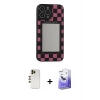 MARSİLYAN™- iPhone 13 Pro Max Kılıf Odak Klasik Serisi - Siyah Bilvis 5in1 5D Magic Hayalet Cam Ekran Koruyucu + Shine Kamera Lens - GD