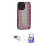 MARSİLYAN™- iPhone 13 Pro Max Kılıf Odak Klasik Serisi - Siyah Bilvis 5in1 5D Magic Hayalet Cam Ekran Koruyucu + Pers Alüminyum Kamera Lens - GI