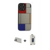 MARSİLYAN™- iPhone 13 Pro Max Kılıf Odak Klasik Serisi - Siyah Bilvis Hayalet Cam Ekran Koruyucu + Rainbow Kamera Lens Koruma Cam - BZ