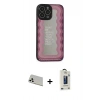 MARSİLYAN™- iPhone 13 Pro Max Kılıf Odak Klasik Serisi - Siyah Bilvis Hayalet Cam Ekran Koruyucu + Rainbow Kamera Lens Koruma Cam - BZ