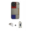 MARSİLYAN™- iPhone 13 Pro Max Kılıf Odak Klasik Serisi - Siyah Bilvis Hayalet Cam Ekran Koruyucu + Pers Alüminyum Kamera Lens - GD