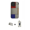 MARSİLYAN™- iPhone 13 Pro Max Kılıf Odak Klasik Serisi - Siyah Bilvis Hayalet Cam Ekran Koruyucu + Rainbow Kamera Lens Koruma Cam - REGD