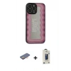 MARSİLYAN™- iPhone 13 Pro Max Kılıf Odak Klasik Serisi - Siyah Bilvis Hayalet Cam Ekran Koruyucu + Renkli Kamera Lens Koruma Cam - TU