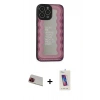 MARSİLYAN™- iPhone 13 Pro Max Kılıf Odak Klasik Serisi - Siyah Joko 5D Cam + Rainbow Kamera Lens Koruma Cam - KI
