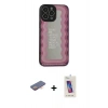 MARSİLYAN™- iPhone 13 Pro Max Kılıf Odak Klasik Serisi - Siyah Joko 5D Cam + Renkli Kamera Lens Koruma Cam - TU