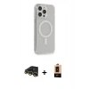 MARSİLYAN™- iPhone 13 Pro Max Kılıf Pusula Çizgi Koleksiyonu - Şeffaf Maxco Cam Ekran Koruyucu + Raze Metal Kamera Lens - GD
