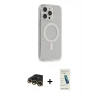 MARSİLYAN™- iPhone 13 Pro Max Kılıf Pusula Çizgi Koleksiyonu - Şeffaf Pasifik Cam Ekran Koruyucu + Raze Metal Kamera Lens - GD