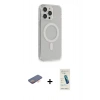 MARSİLYAN™- iPhone 13 Pro Max Kılıf Pusula Çizgi Koleksiyonu - Şeffaf Pasifik Cam Ekran Koruyucu + Renkli Kamera Lens Koruma Cam - TU