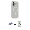 MARSİLYAN™- iPhone 13 Pro Max Kılıf Pusula Çizgi Koleksiyonu - Şeffaf Pasifik Cam Ekran Koruyucu + Renkli Kamera Lens Koruma Cam - MI