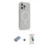 MARSİLYAN™- iPhone 13 Pro Max Kılıf Pusula Çizgi Koleksiyonu - Şeffaf Pasifik Cam Ekran Koruyucu + Shine Kamera Lens Koruma Cam - GI