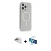 MARSİLYAN™- iPhone 13 Pro Max Kılıf Pusula Çizgi Koleksiyonu - Siyah 3D Antistatik Cam Ekran Koruyucu + Pers Alüminyum Kamera Lens - GD