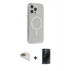 MARSİLYAN™- iPhone 13 Pro Max Kılıf Pusula Çizgi Koleksiyonu - Siyah 3D Antistatik Hayalet Cam Ekran Koruyucu + Pers Alüminyum Kamera Lens - GD