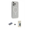 MARSİLYAN™- iPhone 13 Pro Max Kılıf Pusula Çizgi Koleksiyonu - Siyah 6D Mat Seramik Hayalet Nano Ekran Koruyucu + Renkli Kamera Lens Koruma Cam - SI