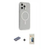 MARSİLYAN™- iPhone 13 Pro Max Kılıf Pusula Çizgi Koleksiyonu - Siyah 6D Mat Seramik Hayalet Nano Ekran Koruyucu + Renkli Kamera Lens Koruma Cam - MI