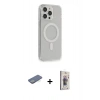 MARSİLYAN™- iPhone 13 Pro Max Kılıf Pusula Çizgi Koleksiyonu - Siyah Bilvis 3D Cam Ekran Koruyucu + Renkli Kamera Lens Koruma Cam - YL
