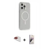 MARSİLYAN™- iPhone 13 Pro Max Kılıf Pusula Çizgi Koleksiyonu - Siyah Bilvis 3D Mat Cam Ekran Koruyucu + Kırmızı Pers Alüminyum Kamera Lens