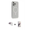 MARSİLYAN™- iPhone 13 Pro Max Kılıf Pusula Çizgi Koleksiyonu - Siyah Bilvis 3D Mat Cam Ekran Koruyucu + Pers Alüminyum Kamera Lens - GI