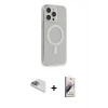 MARSİLYAN™- iPhone 13 Pro Max Kılıf Pusula Çizgi Koleksiyonu - Siyah Bilvis 3D Mat Cam Ekran Koruyucu + Pers Alüminyum Kamera Lens - SABE