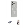 MARSİLYAN™- iPhone 13 Pro Max Kılıf Pusula Çizgi Koleksiyonu - Siyah Bilvis 3D Mat Cam Ekran Koruyucu + Renkli Kamera Lens Koruma Cam - SI