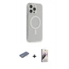 MARSİLYAN™- iPhone 13 Pro Max Kılıf Pusula Çizgi Koleksiyonu - Siyah Bilvis 3D Mat Cam Ekran Koruyucu + Renkli Kamera Lens Koruma Cam - YL