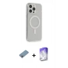MARSİLYAN™- iPhone 13 Pro Max Kılıf Pusula Çizgi Koleksiyonu - Siyah Bilvis 5in1 3D Magic Cam Ekran Koruyucu + Shine Kamera Lens Koruma Cam - GI